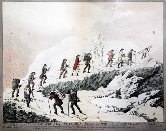 Chr. de Mechel publ. Voyages de Mr de Saussure à la Cime du Mont-Blanc 15 x 19in.